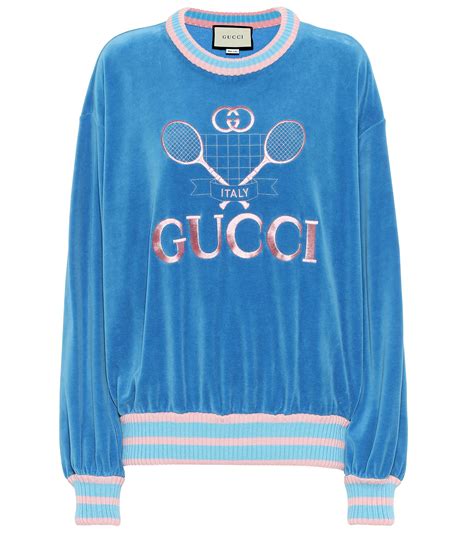 gucci tennis sweater blue.